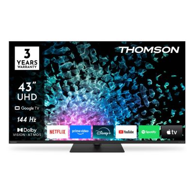 9. Thomson 43MG7C15 Telewizor 109,2 cm (43") 4K Ultra HD Smart TV Wi-Fi Czarny 320 cd/m2
