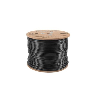 5. Kabel sieciowy zewnętrzne Lanberg LCU5-21CU-0305-BK (UTP; 305m; kat. 5e; kolor czarny)