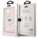 8. Etui Karl Lagerfeld Ring Stand Choupette Head MagSafe do iPhone 15 - różowe