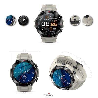 4. Smartwatch GIEWONT Pionier GPS GW460-3 - Light Stone