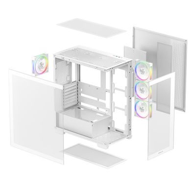 7. Obudowa DeepCool CG580 4F V2 Midi Tower Biała R-CG580-WHADA4-G-2