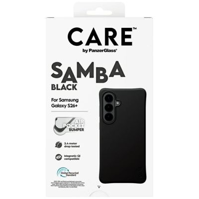 6. Etui CARE by PanzerGlass Samba Black Qi na Samsung Galaxy S26+ - czarne