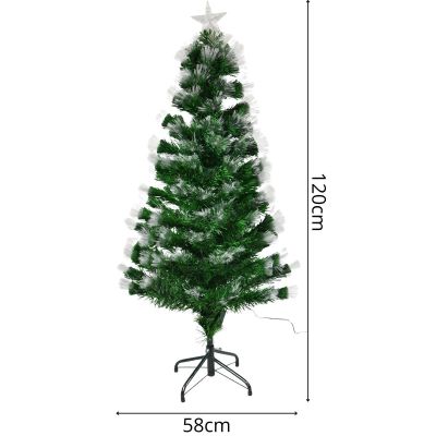 13. CHOINKA DEKORACYJNA ŚWIATŁOWODOWA CIEPŁY ZIMNY BIAŁY 120CM
