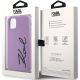 8. Etui Karl Lagerfeld Silicone Signature na iPhone 11 / Xr - purpurowe