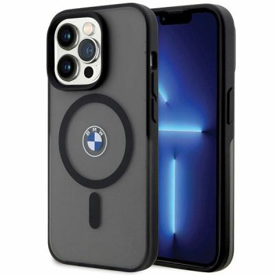 Etui BMW Signature MagSafe na iPhone 14 Pro - czarne