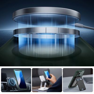 3. Etui ESR Classic Pro Set Halolock MagSafe na iPhone 16 Pro Max - zielone