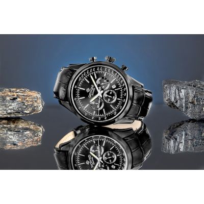 6. Zegarek Męski Giewont Chronograph Sapphire Czarny GW7650-A4