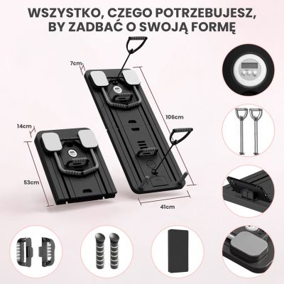 7. Extralink | Deska do pilatesu | reformer do ćwiczeń brzucha pompki