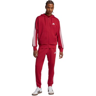 6. Spodnie męskie adidas Essential 3-Stripes French Terry bordowe KR2702