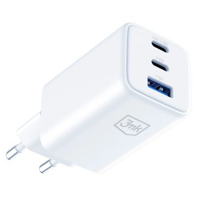 6. Ładowarka sieciowa USB-C USB-A 3mk Hyper GaN PD Charger 65W™ - biała