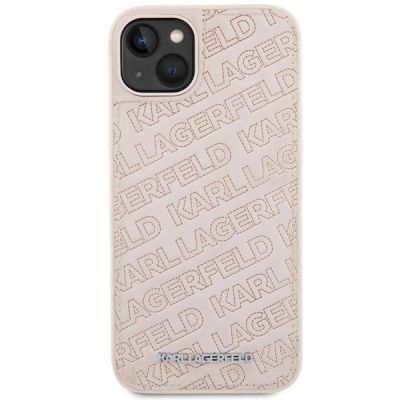 3. Etui Karl Lagerfeld Quilted K Pattern na iPhone 15 Plus / 14 Plus - różowe