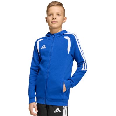 4. Bluza dla dzieci adidas Tiro 26 League Sweat Full Zip Hoodie niebieska KF9102