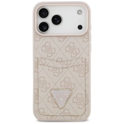 3. Etui Guess 4G nauble Card Triangle na iPhone 17 Pro Max - różowe