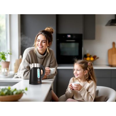12. ELDOM CZAJNIK BEZPRZEWODOWY C185C TRIPO CZARNY 1000W 0,8 L, BPA-FREE, IZOLOWANY