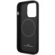 7. Etui BMW Leather Diamond Pattern MagSafe na iPhone 14 Pro - burgundowe
