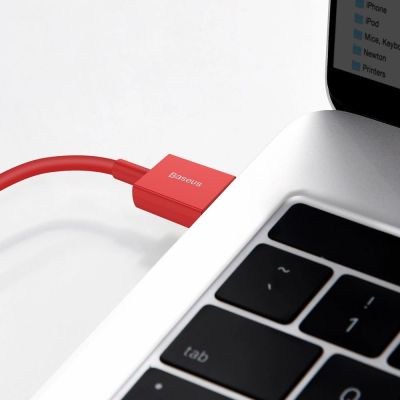 10. Baseus Superior kabel USB - Lightning 2,4 A 1 m czerwony (CALYS-A09)