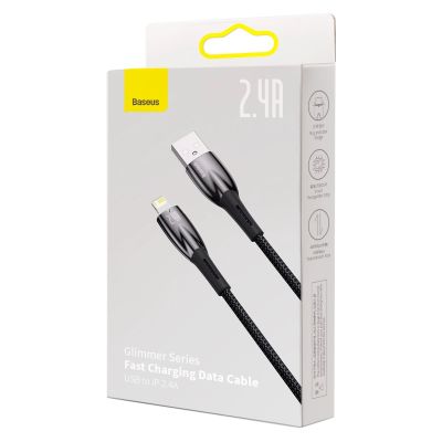5. Baseus Glimmer Series kabel USB-A - Lightning 480Mb/s 2.4A 2m czarny