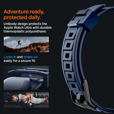 13. Etui Spigen Rugged Armor Pro na Apple Watch Ultra 1 / 2 (49 mm) - granatowe