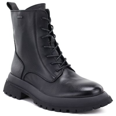 Skórzane botki damskie workery ocieplane czarne Big Star UU274375