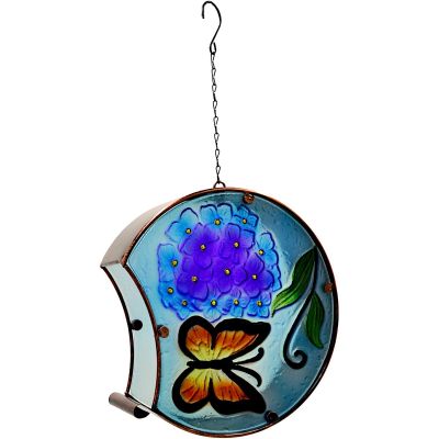 18. DEKORACJA OGRODOWA 22,5x8x22CM WITRAŻ WISZĄCY LAMPION