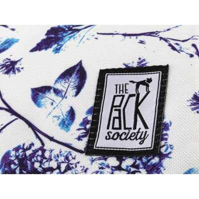 7. PLECAK THE SOCIETY PACK XCLASSIC BACKPACK 181CPR702-72 OFF WHITE BLUE FLOWER ALLOVER