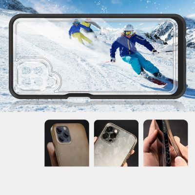 3. Clear 3in1 etui do Samsung Galaxy A22 4G żelowy pokrowiec z ramką czarny