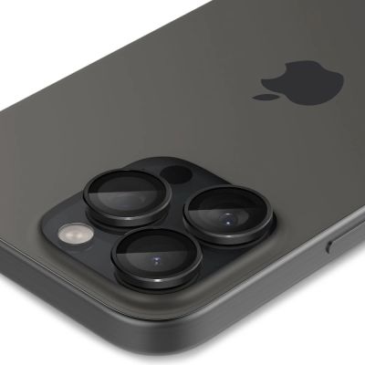 16. Osłona aparatu Spigen Glas.tR EZ Fit Optik Camera Protector na iPhone 14 Pro / Pro Max / 15 Pro / Pro Max / 16 Pro / Pro Max / 17 Pro / 17 Pro Max - czarna 2 szt.