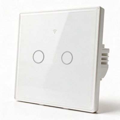 12. QOLTEC WŁĄCZNIK/WYŁĄCZNIK ŚWIATŁA | DOTYKOWY 2-KANAŁOWY | WI-FI | TIMER | TUYA | BIAŁY