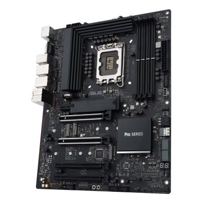8. Płyta ASUS Pro WS W680-ACE W680 (LGA 1700) ATX motherboard, 2x PCIe 5.0, 3x PCIe 4.0, 3x PCIe 4.0 M.2 slots, 2x USB 3.2 Gen 2, 4x USB 3.2 Gen 1, 2x USB 2.0, 2x 2.5 Gb Ethernet,  1x SlimSAS, 4x SATA , HDMI, DisplayPort and VGA