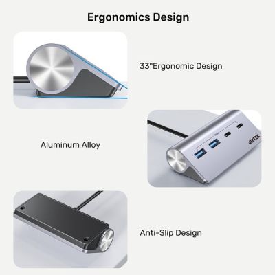 9. UNITEK HUB ALUMINIOWY USB-A/C 2X USBA 2X USBC 5GBP