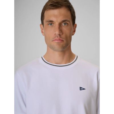 4. T-shirt regular gładki męski 4F 4FRSS26TTSHM3997-10S