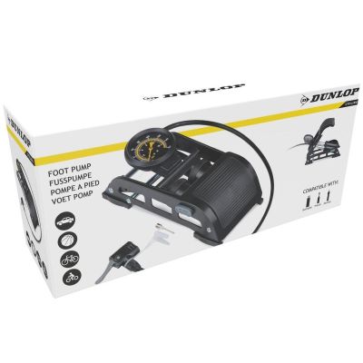 3. POMPKA NOŻNA 2 TŁOKOWA Z MANOMETREM  ROWER SAMOCHÓD PIŁKA DUNLOP