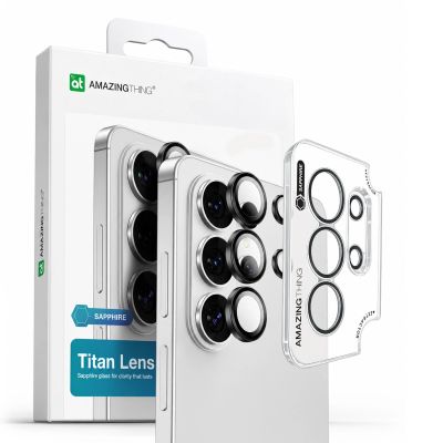 4. Szkło hartowane AMAZINGTHING Sapphire Radix AR Lens Glass na wyspę aparatu do Samsung S26 Ultra - czarne