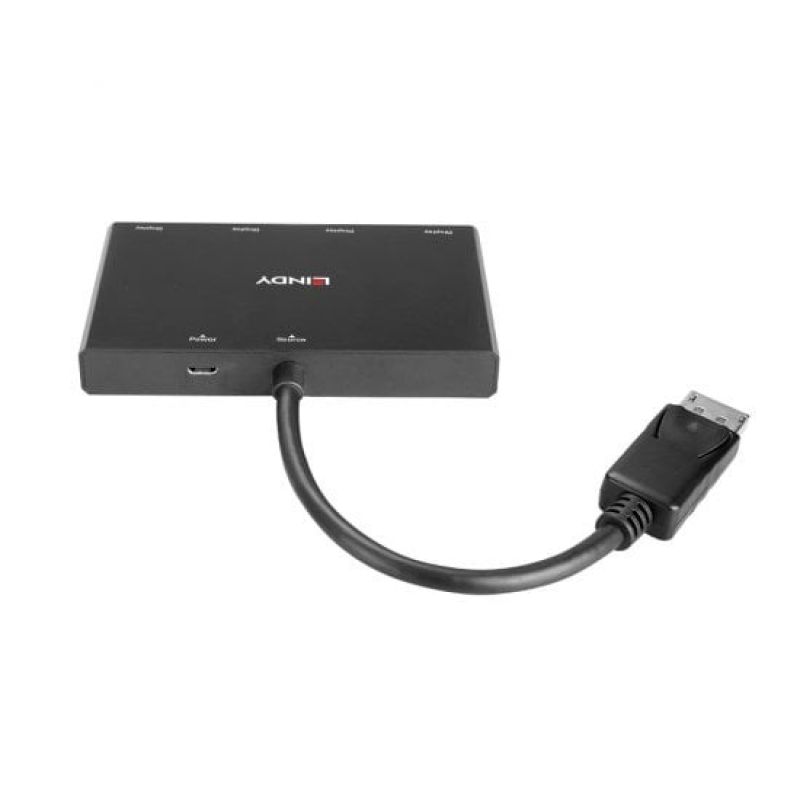 4. Lindy 38431 huby i koncentratory DisplayPort Czarny