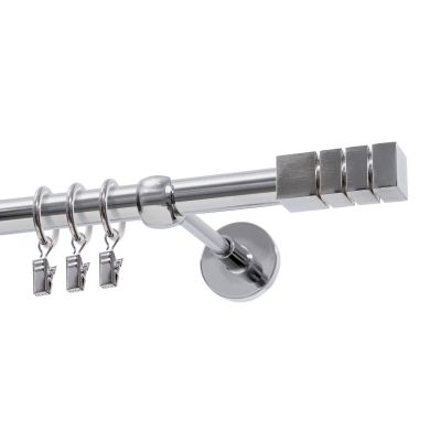 KARNISZ POJEDYNCZY FI 19 MM  CHROM 240 CM DION Z KÓŁKAMI  KOWALSKI