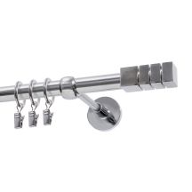 KARNISZ POJEDYNCZY FI 19 MM  CHROM 240 CM DION Z KÓŁKAMI  KOWALSKI