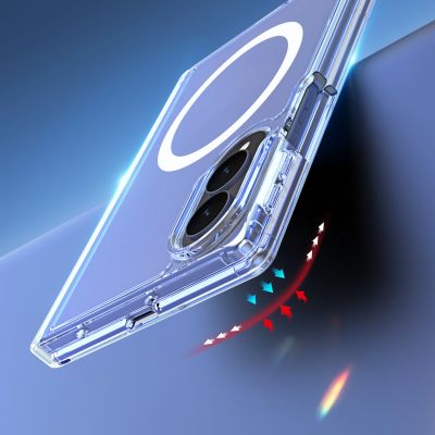 11. Etui Dux Ducis Clin Mag na Samsung Galaxy Z Fold 8 Wide kompatybilne z MagSafe - przezroczyste