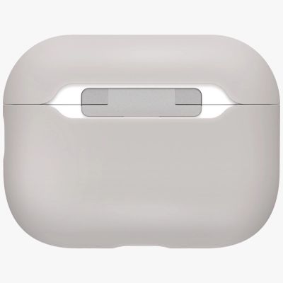 4. Etui UNIQ Lino Silicone na AirPods Pro - beżowe