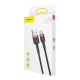 9. Kabel Baseus Cafule USB-A / USB-C QC 3.0 3A 1 m - czarno-czerwony