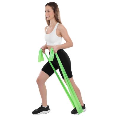 15. TAŚMA TRENINGOWA DO ĆWICZEŃ PILATES 2000x150x0,40MM 10-15KG ZIELONA