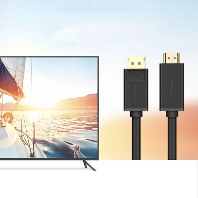 15. Ugreen jednokierunkowy kabel z DisplayPort na HDMI 4K 30 Hz 32 AWG 2 m czarny (DP101 10202)