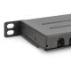 8. Panel krosowy high density 19'' 24x RJ45, LSA poziom, kat.6, ekranowany, 0.5U, czarny, prowadnica kabli