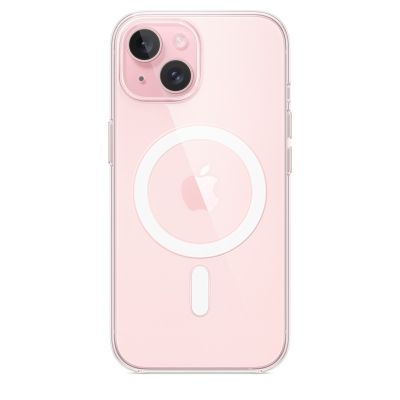 2. Apple - Obudowa tylna do telefonu komórkowego - Kompatybilna z MagSafe - Poliwęglan - Przezroczysta - do iPhone 15 (MXRK3ZM/A)