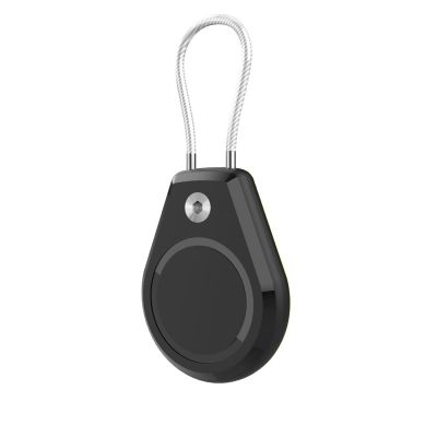 3. Etui na Apple AirTag wodoodporne, ze stalową linką - czarne + białe (2 sztuki)