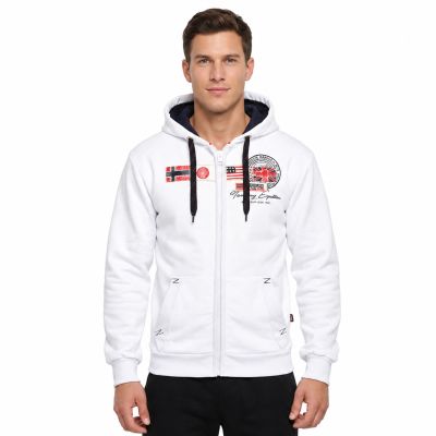 5. Bluza męska Geographical Norway GORMA MEN 100 EO +BS (WT1880H/GN-WHITE)