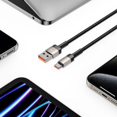 5. Kabel Tech-Protect UltraBoost Evo USB-C / USB-A 100W 5A 2m - tytanowy
