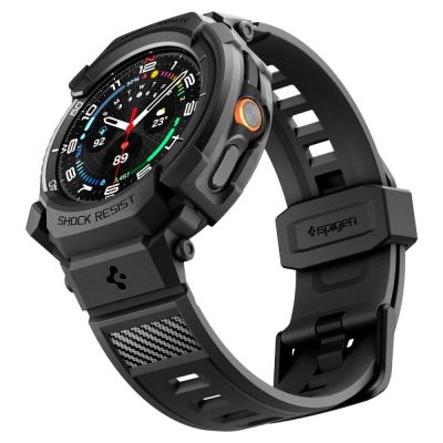 5. Pasek Spigen Rugged Armor Pro na Samsung Galaxy Watch 8 Classic 46 mm - czarny mat