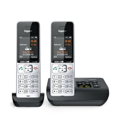 13. Telefon analogowy/DECT Gigaset COMFORT 500A duo Nazwa i identyfikacja dzwoniącego Czarny, Srebrny