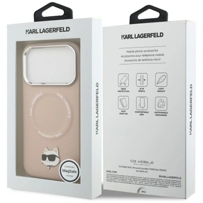 8. Etui Karl Lagerfeld Choupette Pin MagSafe do iPhone 17 Pro - różowe