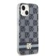 4. Etui DKNY IML Checkered Mono Pattern & Printed Stripes MagSafe na iPhone 15 Plus / 14 Plus - czarne